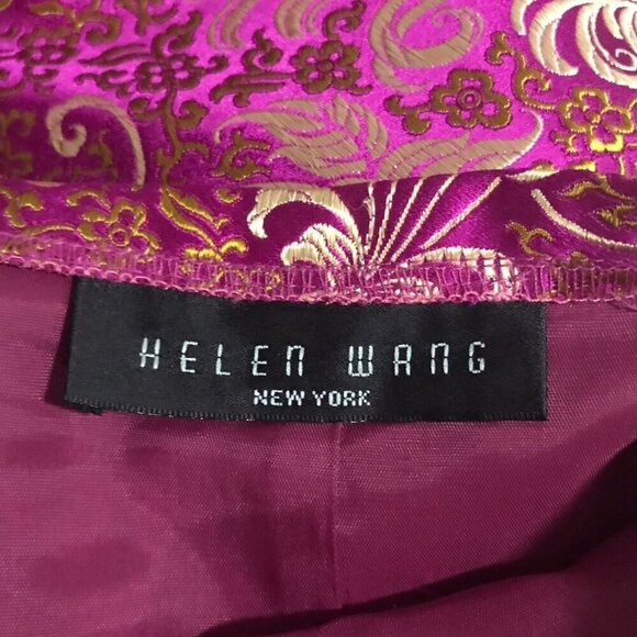 Helen wang skirt fuchsia and gold brocade pencil skirt - Picture 3 of 8
